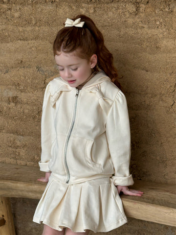 Bow Hoodie Skirt Set 立体リボン 長袖パーカー スカートセット【mh0012413】 mamahalo shop