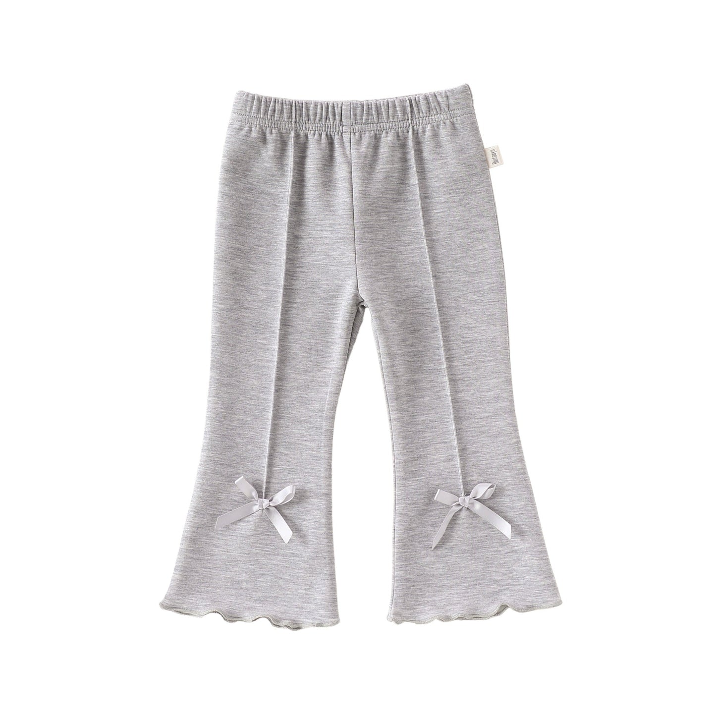 Bow Modal Flared Leggings リボン フレアレギンス【mh0012334】 73CM / flecking gray mamahalo shop