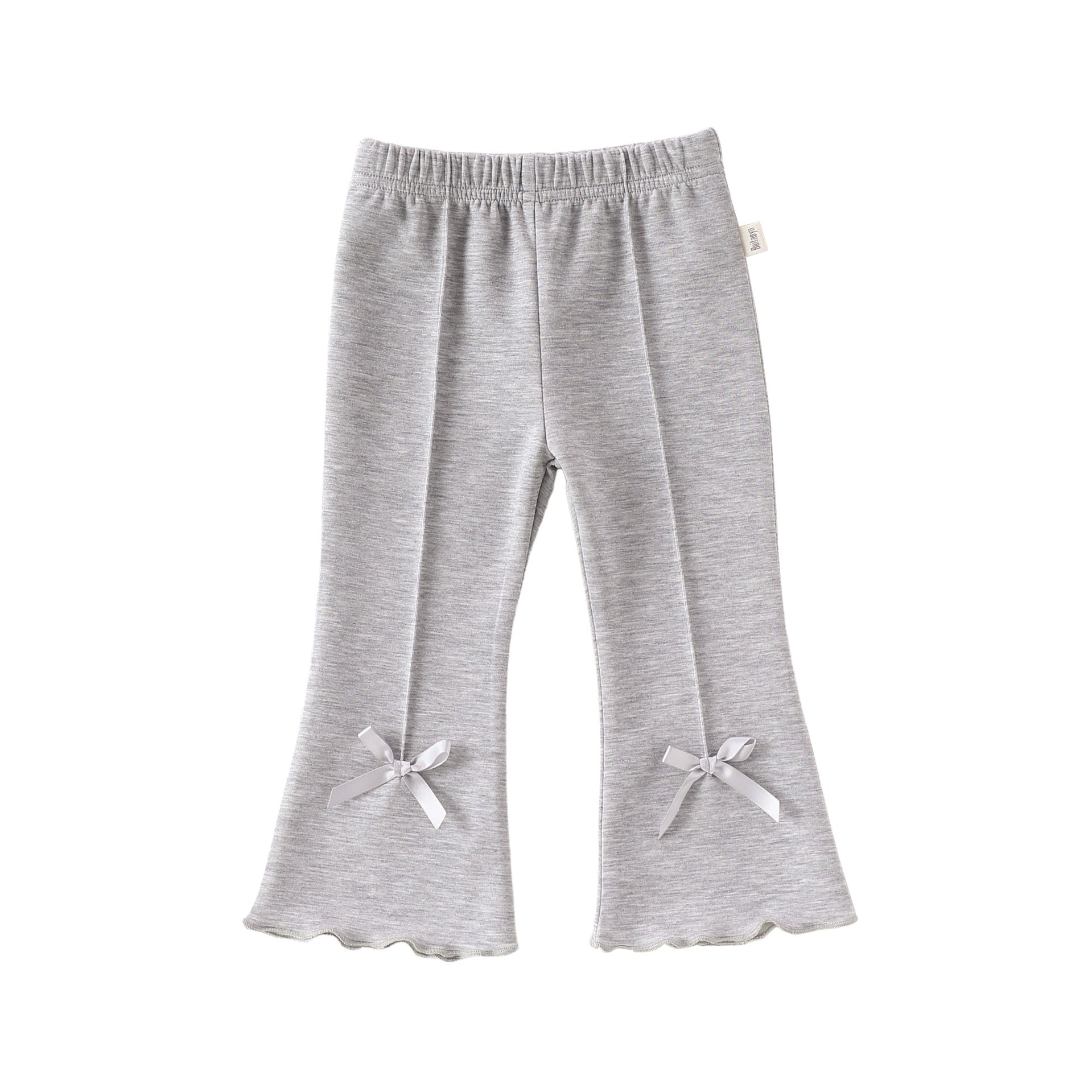 Bow Modal Flared Leggings リボン フレアレギンス【mh0012334】 73CM / flecking gray mamahalo shop