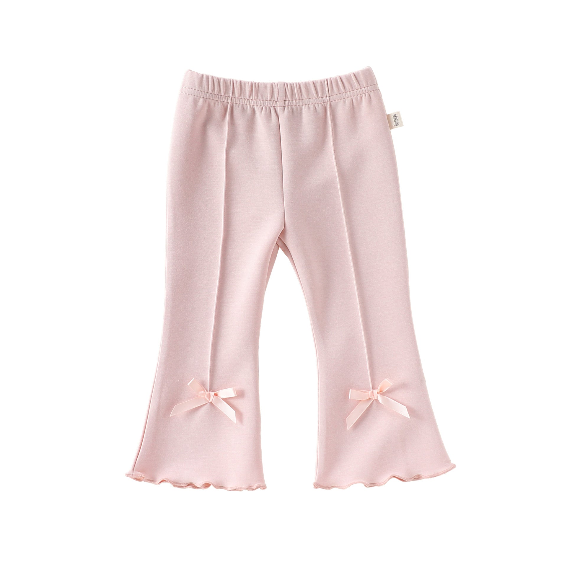 Bow Modal Flared Leggings リボン フレアレギンス【mh0012334】 73CM / pink mamahalo shop