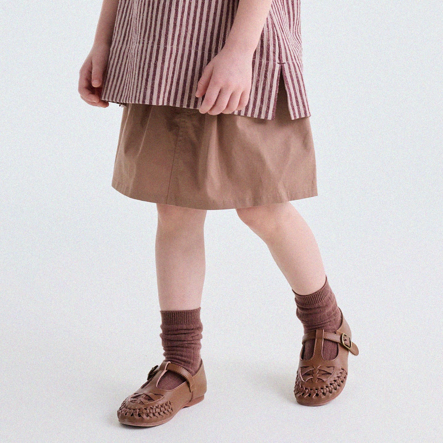 Box Pleat Culottes ギャザー キュロットスカート【mh0013178】 Brown / 90cm yunerma スカート