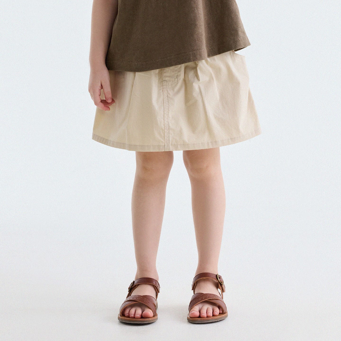 Box Pleat Culottes ギャザー キュロットスカート【mh0013178】 Cream / 90cm yunerma スカート
