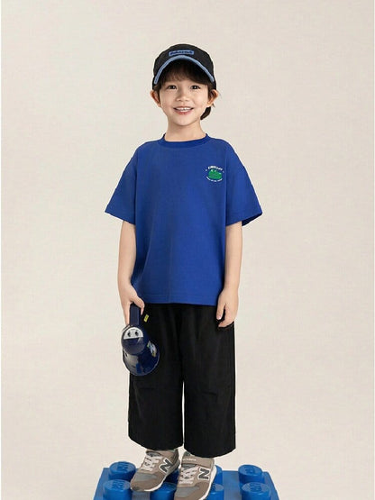 吸湿速乾カーゴロングパンツ ブラック、ワイドなロング丈