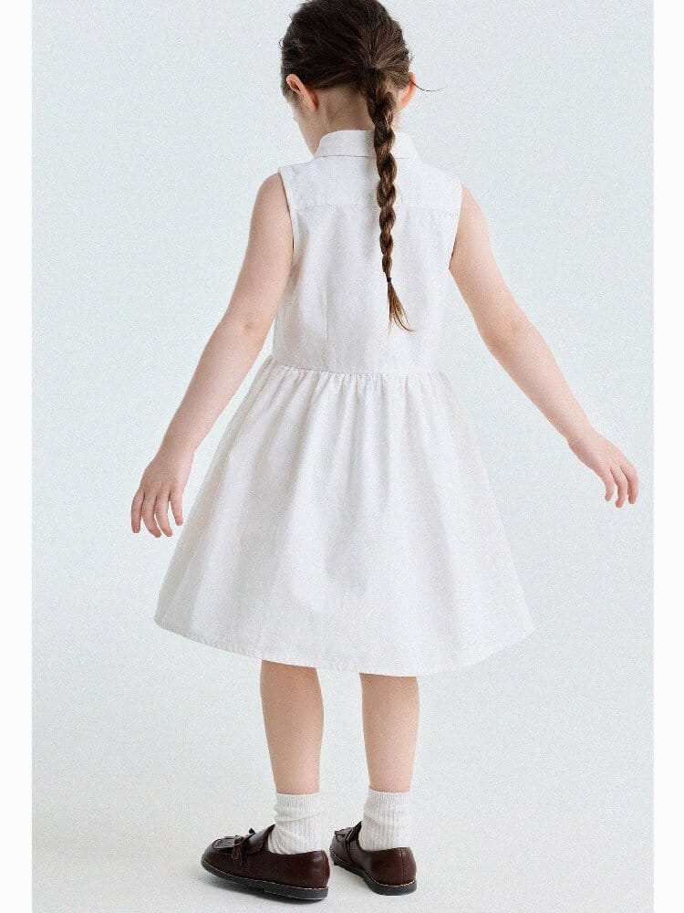 Button-Down Shirt Dress ポロカラー ノースリーブワンピース【mh0013180】 yunerma ノースリーブワンピース