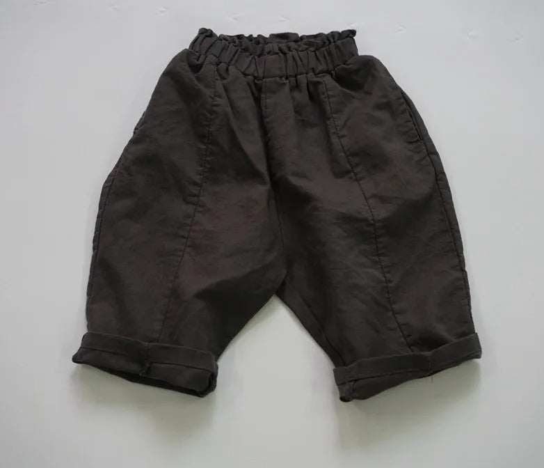 -キッズ コットン サマー パンツ - mamahalo shop - ハーフパンツ・ショートパンツ -  べビー服 - 子供服 - 男の子 - 女の子