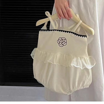 Camellia Monotone Romper バラ キャミソールロンパース【mh0012902】 yi nian ni ノースリーブロンパース