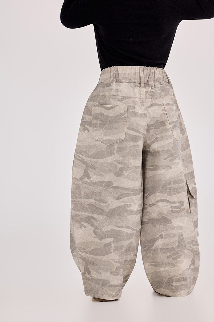 Camouflage Loose Cargo Pants カモフラ ルーズ カーゴパンツ【mh0012387】 HEY BOOBII