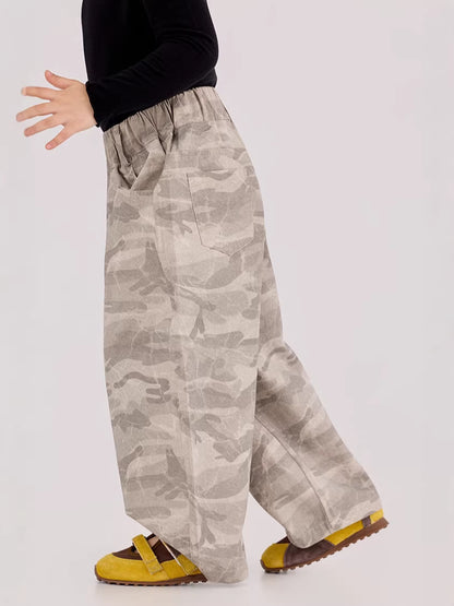 Camouflage Loose Cargo Pants カモフラ ルーズ カーゴパンツ【mh0012387】 mamahalo shop