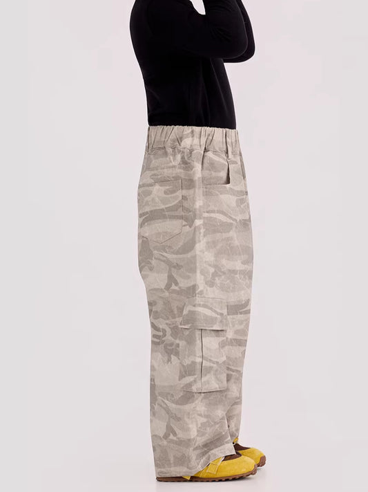 Camouflage Loose Cargo Pants カモフラ ルーズ カーゴパンツ【mh0012387】 mamahalo shop