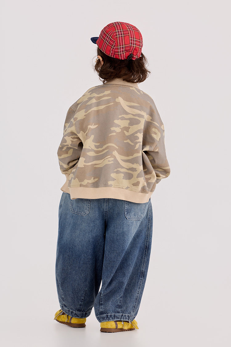 Camouflage Striped Knit Bomber カモフラ ボーダー ニットブルゾン【mh0012395】 HEY BOOBII