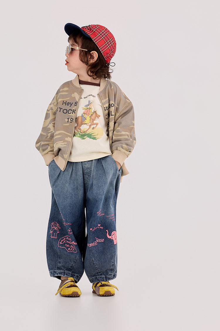 Camouflage Striped Knit Bomber カモフラ ボーダー ニットブルゾン【mh0012395】 HEY BOOBII