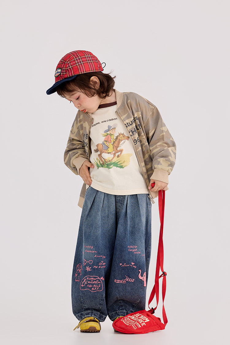 Camouflage Striped Knit Bomber カモフラ ボーダー ニットブルゾン【mh0012395】 HEY BOOBII