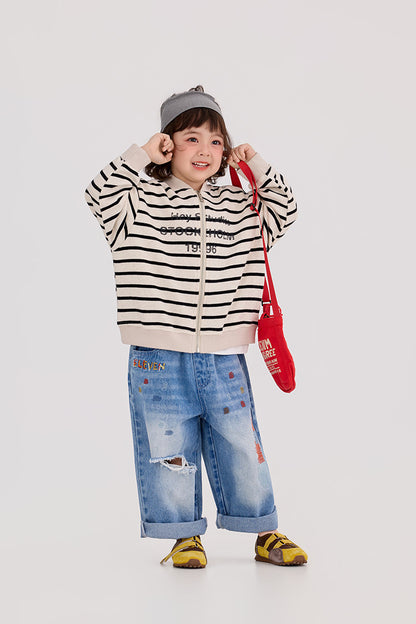 Camouflage Striped Knit Bomber カモフラ ボーダー ニットブルゾン【mh0012395】 HEY BOOBII