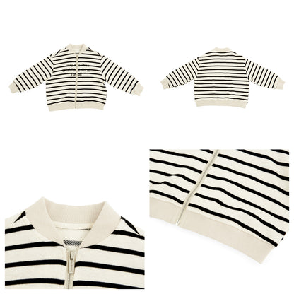 Camouflage Striped Knit Bomber カモフラ ボーダー ニットブルゾン【mh0012395】 HEY BOOBII