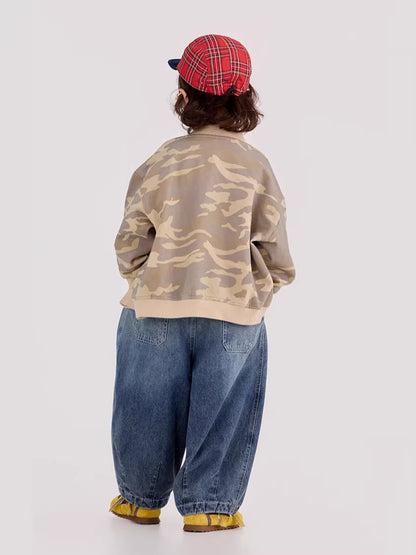 Camouflage Striped Knit Bomber カモフラ ボーダー ニットブルゾン【mh0012395】 mamahalo shop