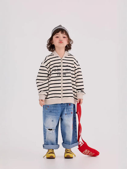 Camouflage Striped Knit Bomber カモフラ ボーダー ニットブルゾン【mh0012395】 mamahalo shop