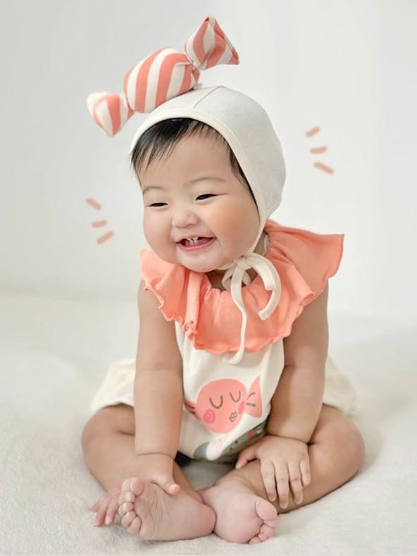 Candy Motif Sleeveless Romper Bonnet Set キャンディ ノースリーブロンパース 帽子 セット【mh0013395】 TOMMY'S GIFTS ノースリーブロンパース