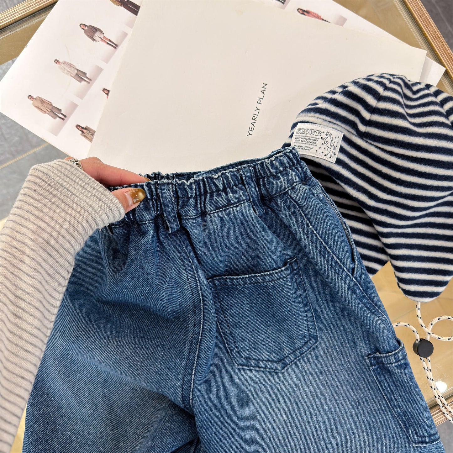 Cargo Denim Camouflage Pants カーゴ デニム 迷彩 ワイドパンツ【mh0012477】 ADbaby ロングパンツ・スウェットパンツ