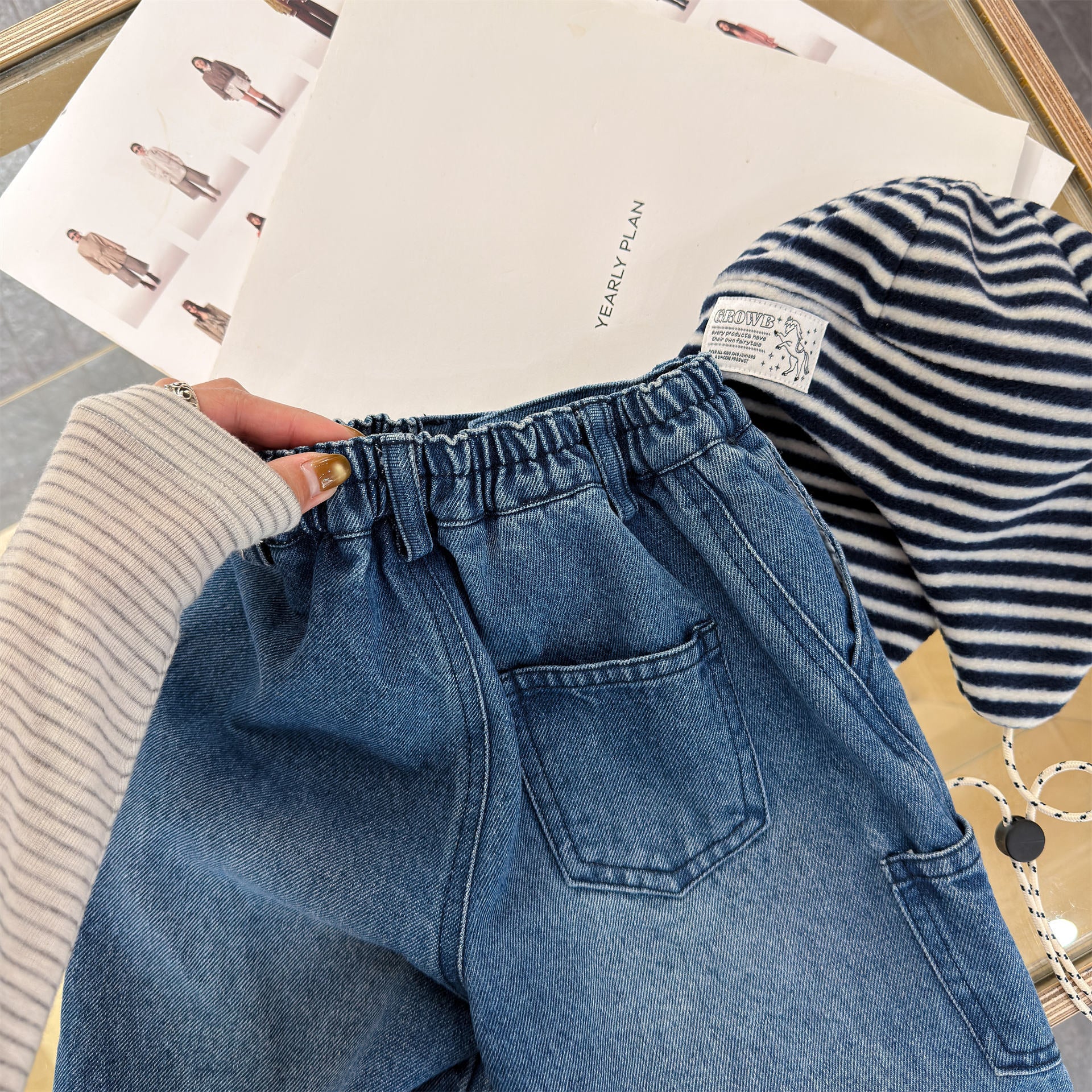 Cargo Denim Camouflage Pants カーゴ デニム 迷彩 ワイドパンツ【mh0012477】 ADbaby ロングパンツ・スウェットパンツ