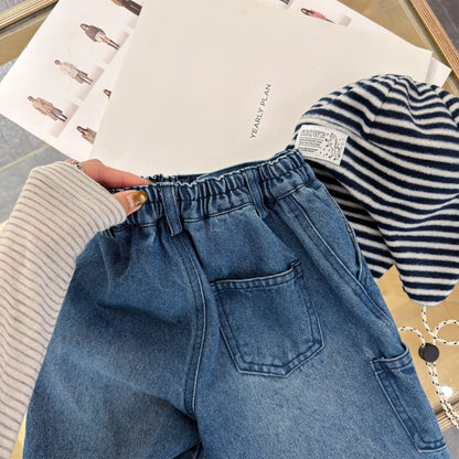 Cargo Denim Camouflage Pants カーゴ デニム 迷彩 ワイドパンツ【mh0012477】 ADbaby ロングパンツ・スウェットパンツ