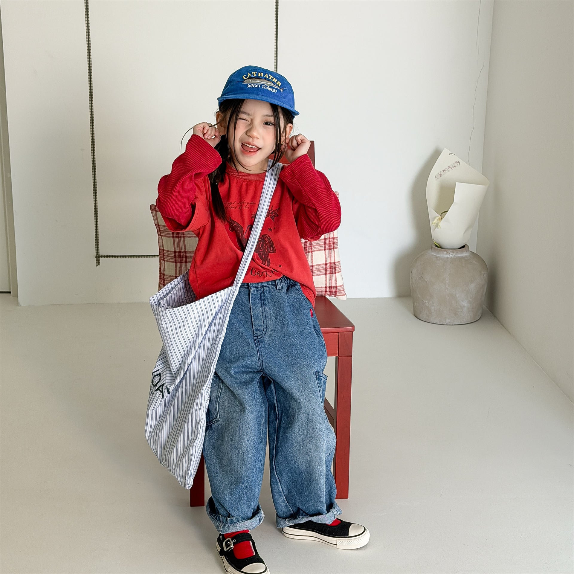 Cargo Denim Camouflage Pants カーゴ デニム 迷彩 ワイドパンツ【mh0012477】 ADbaby ロングパンツ・スウェットパンツ