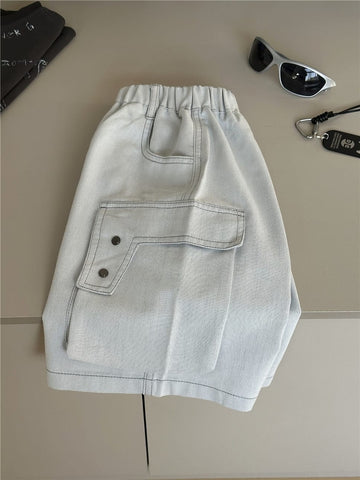 Cargo Denim Shorts カーゴ デニムショートパンツ【mh0012960】 snidols ハーフパンツ・ショートパンツ