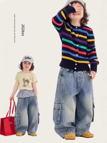 Cargo Denim Wide Leg Pants カーゴ デニム ワイドパンツ【mh0012380】 HEY BOOBII
