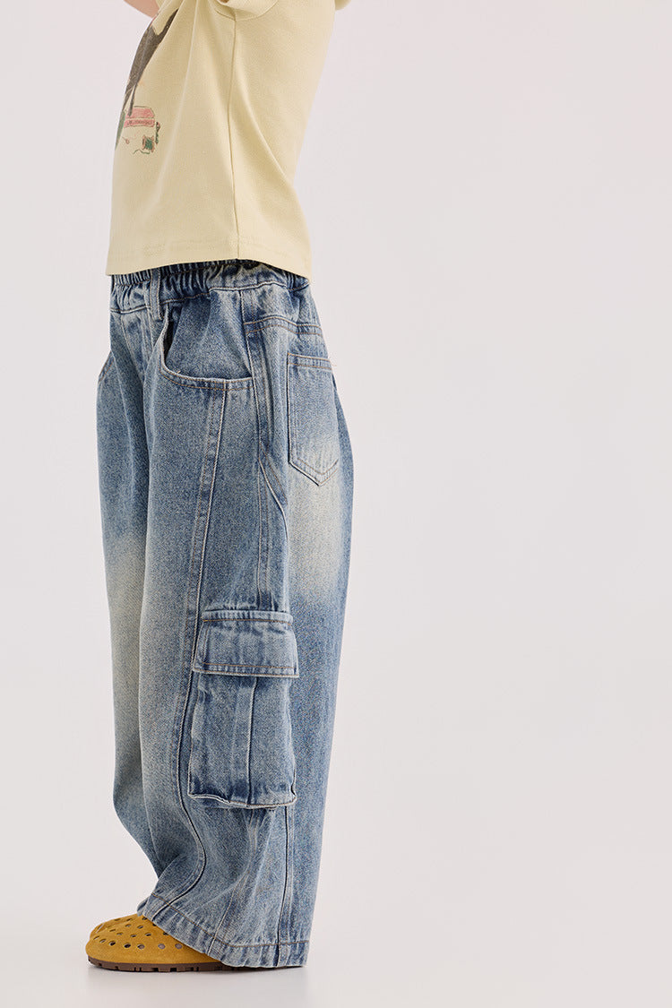 Cargo Denim Wide Leg Pants カーゴ デニム ワイドパンツ【mh0012380】 HEY BOOBII