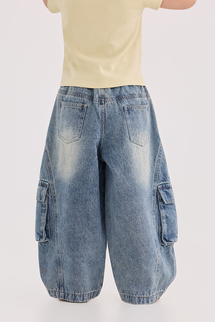 Cargo Denim Wide Leg Pants カーゴ デニム ワイドパンツ【mh0012380】 HEY BOOBII
