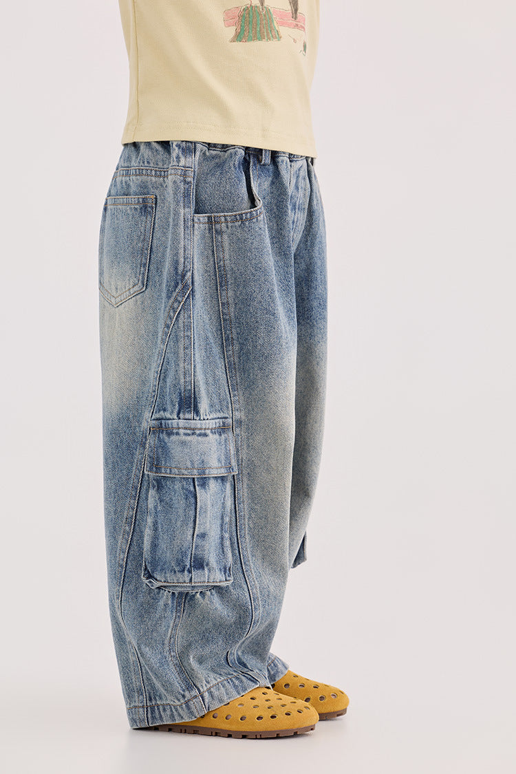 Cargo Denim Wide Leg Pants カーゴ デニム ワイドパンツ【mh0012380】 HEY BOOBII
