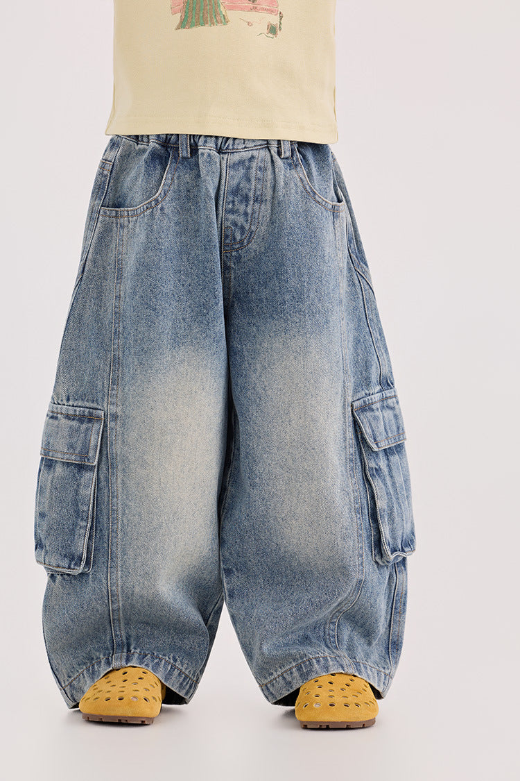 Cargo Denim Wide Leg Pants カーゴ デニム ワイドパンツ【mh0012380】 HEY BOOBII