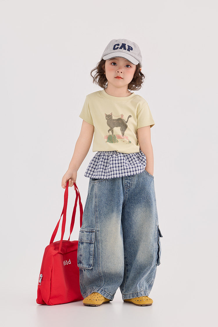 Cargo Denim Wide Leg Pants カーゴ デニム ワイドパンツ【mh0012380】 HEY BOOBII