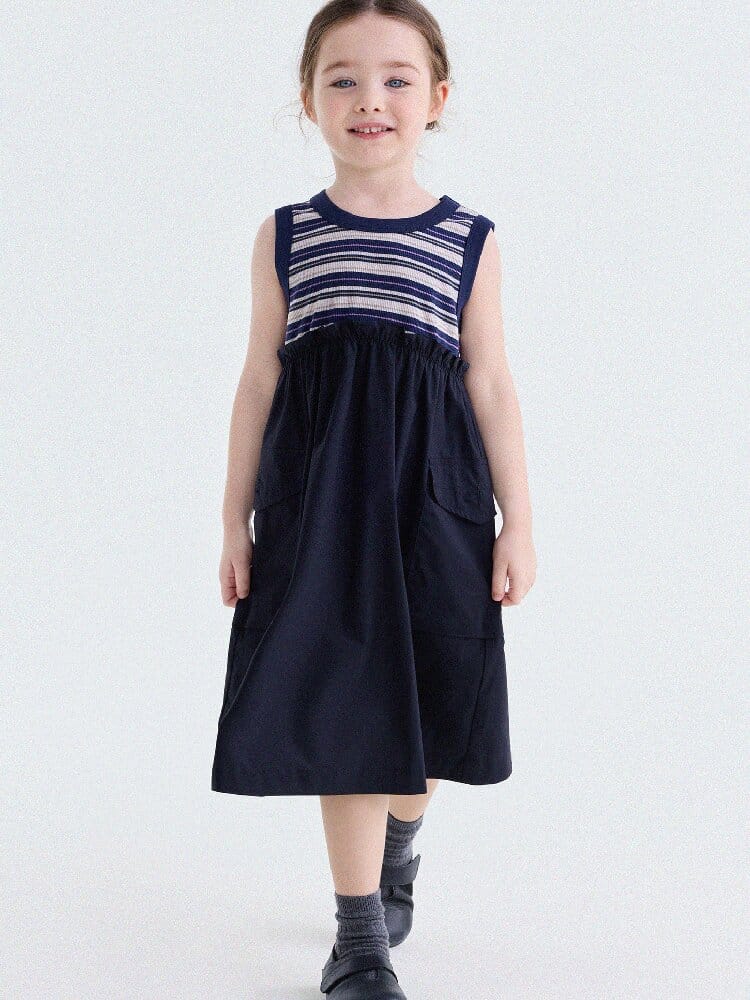 Cargo Pocket Cotton Dress ワークテイスト ノースリーブワンピース【mh0013195】 yunerma ノースリーブワンピース