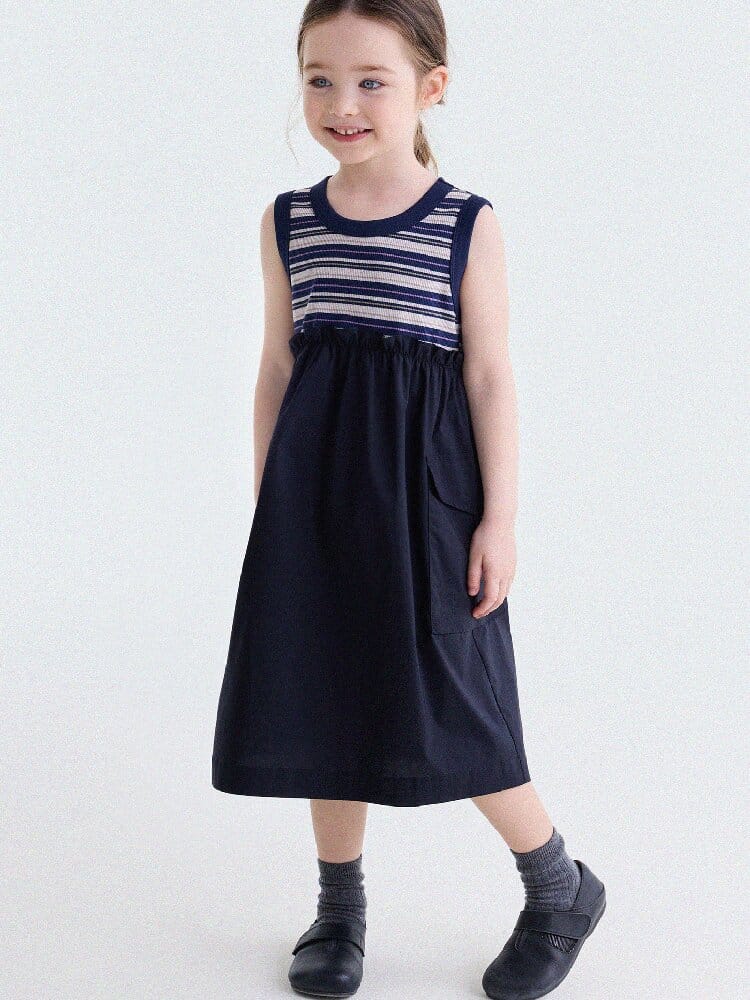 Cargo Pocket Cotton Dress ワークテイスト ノースリーブワンピース【mh0013195】 yunerma ノースリーブワンピース