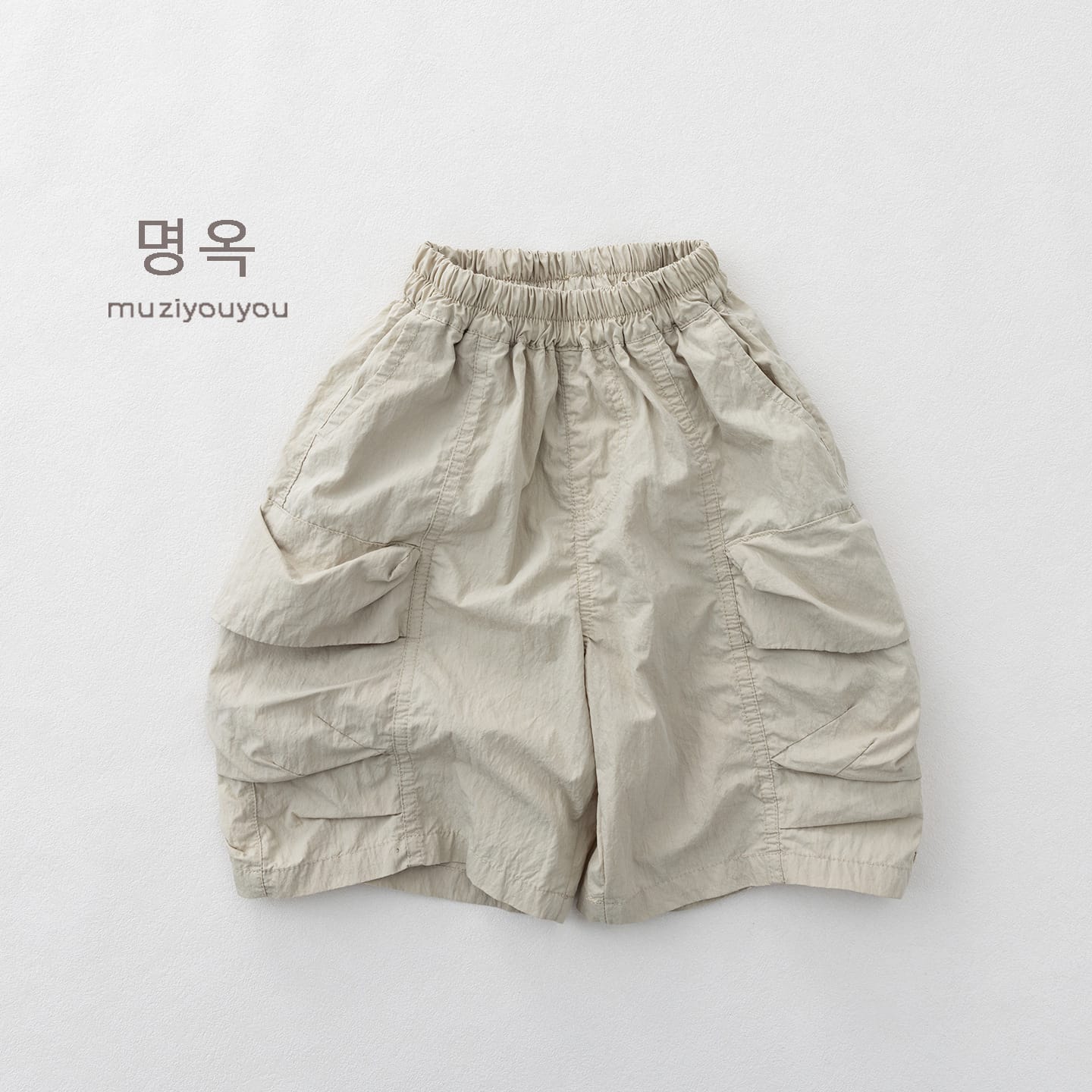 Cargo Utility Shorts 立体カッティング ハーフパンツ【mh0013141】 Light Khaki / 80cm 명옥 muziyouyou ハーフパンツ・ショートパンツ