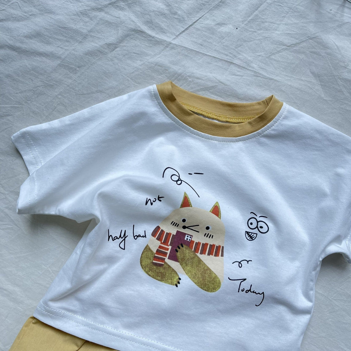 Cartoon Animal Print Set アニマル 半袖Tシャツ ショートパンツセット【mh0012907】 yi nian ni 半袖セットアップ