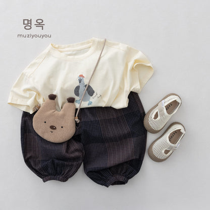 Cartoon Bird Print Short Sleeve T-Shirt プリント 半袖Tシャツ【mh0013155】 명옥 muziyouyou 半袖Tシャツ