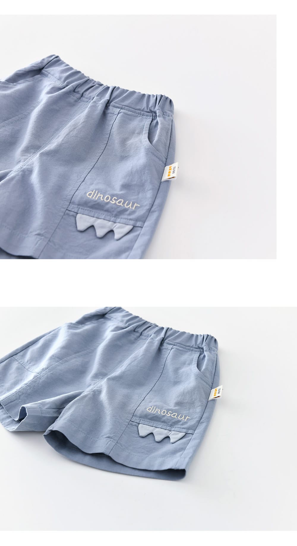 Cartoon Dinosaur Set 恐竜 刺繍 半袖Tシャツ ショートパンツ【mh0012856】 ABNN 半袖セットアップ