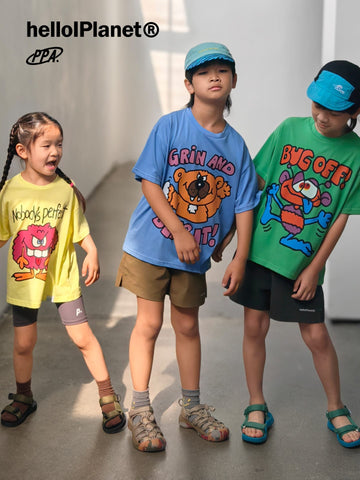 Cartoon Graphic Boxy Tee クルーネック 半袖Tシャツ【mh0013619】 ppapa 半袖Tシャツ