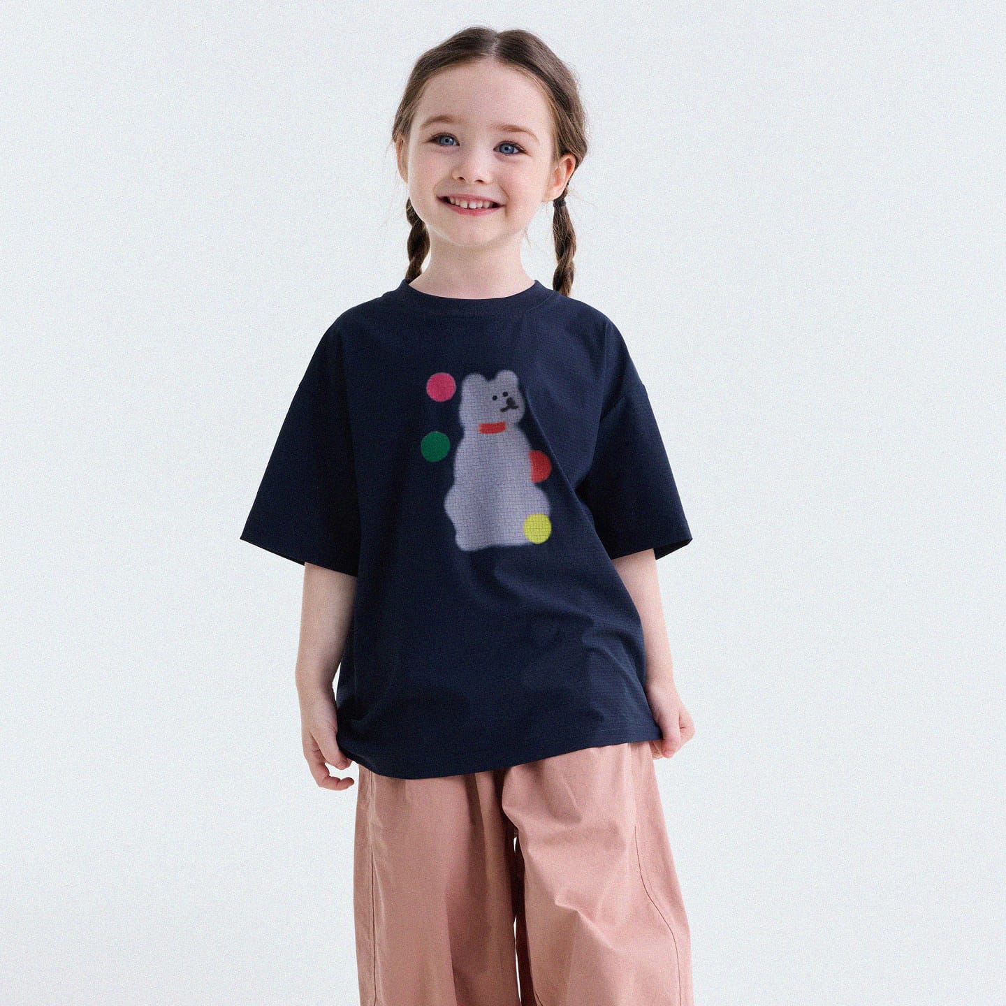 Cartoon Graphic Quick-Dry Short-Sleeved T-Shirt ドライ 半袖Tシャツ【mh0013193】 Navy Blue / 80cm yunerma 半袖Tシャツ