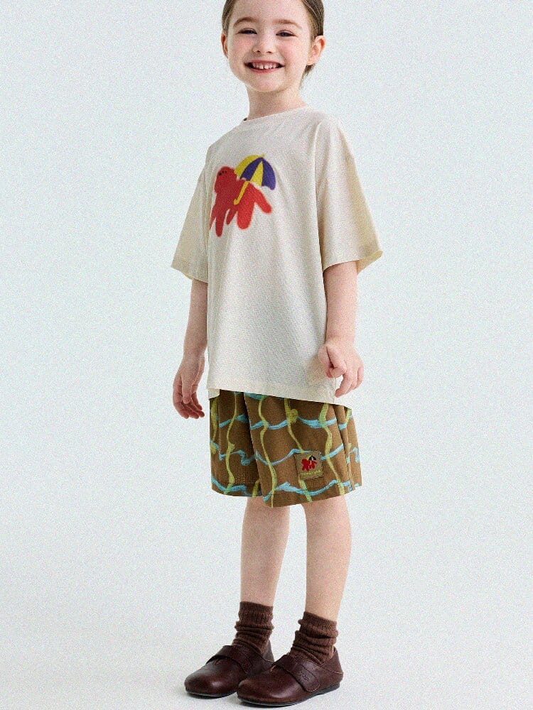 Cartoon Graphic Quick-Dry Short-Sleeved T-Shirt ドライ 半袖Tシャツ【mh0013193】 yunerma 半袖Tシャツ