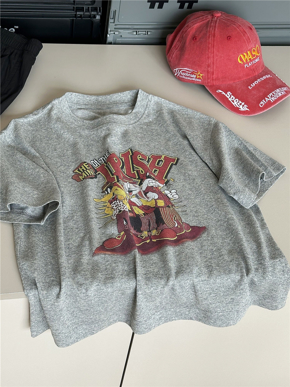 Cartoon Graphic T-Shirt キャラクター プリント 半袖Tシャツ【mh0012945】 snidols 半袖Tシャツ