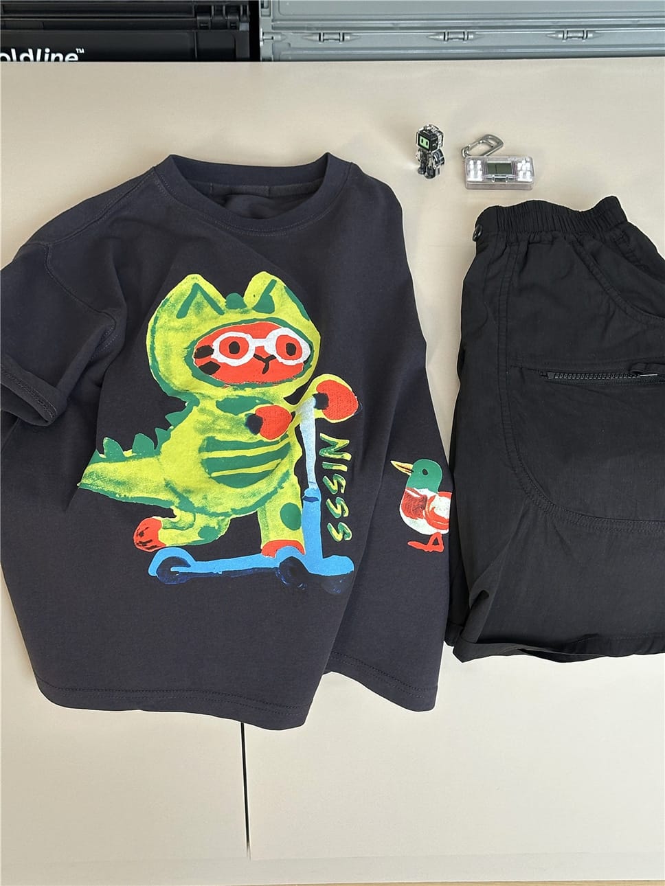 Cartoon Graphic T-shirt 恐竜 アニマル Tシャツ【mh0012947】 snidols 半袖Tシャツ