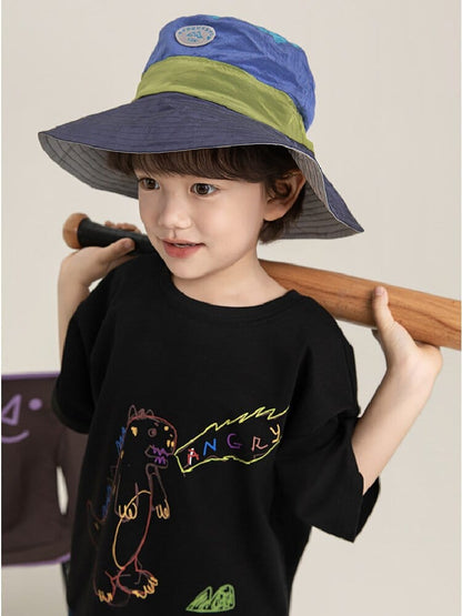 Cartoon Graphic Tee 手書き風イラスト プリント Tシャツ【mh0012736】 YoehYaul 半袖Tシャツ