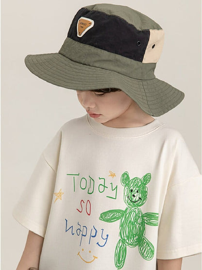 Cartoon Graphic Tee 手書き風イラスト プリント Tシャツ【mh0012736】 YoehYaul 半袖Tシャツ