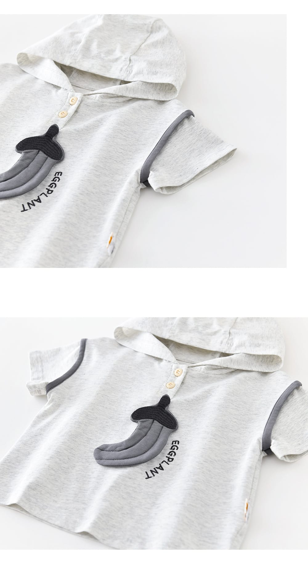 Cartoon Hooded Set ナスプリント 半袖セットアップ【mh0012852】 ABNN 半袖セットアップ