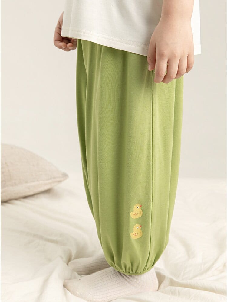 Cartoon Print Viscose Loungewear Set プリント ビスコース 半袖 ルームウェア 上下セット【mh0012733】 YoehYaul 半袖パジャマ