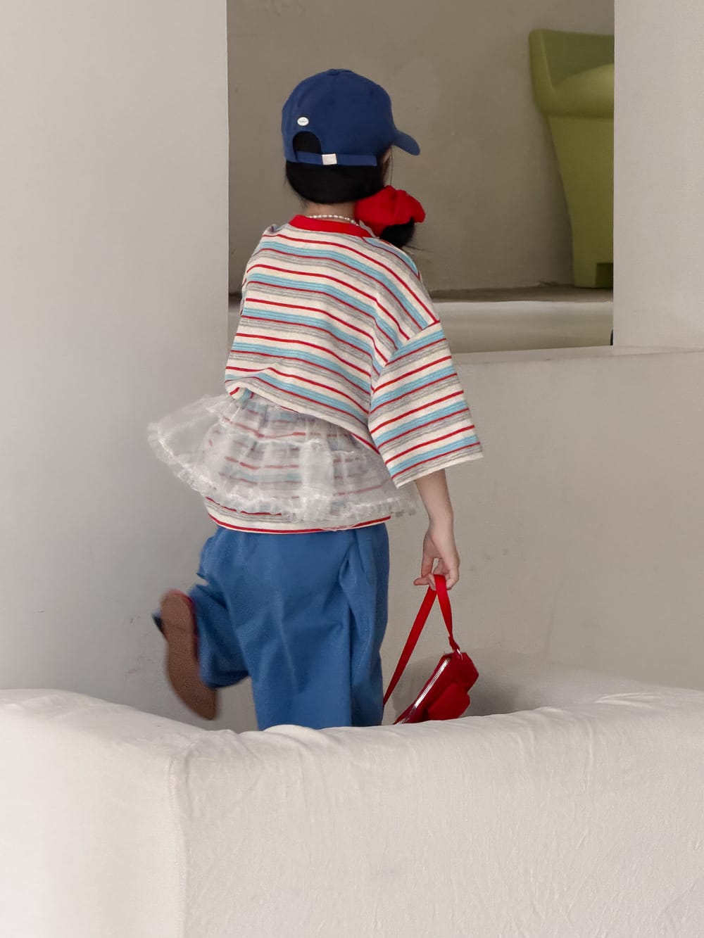 Casual Striped Crewneck T-shirt ボーダー 半袖Tシャツ【mh0013131】 KUMAI.KIDS 半袖Tシャツ