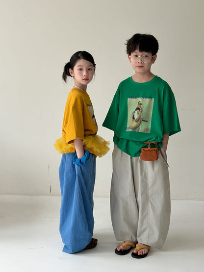 Casual Wide-Leg Pants バルーン ロングパンツ【mh0013130】 KUMAI.KIDS ロングパンツ・スウェットパンツ
