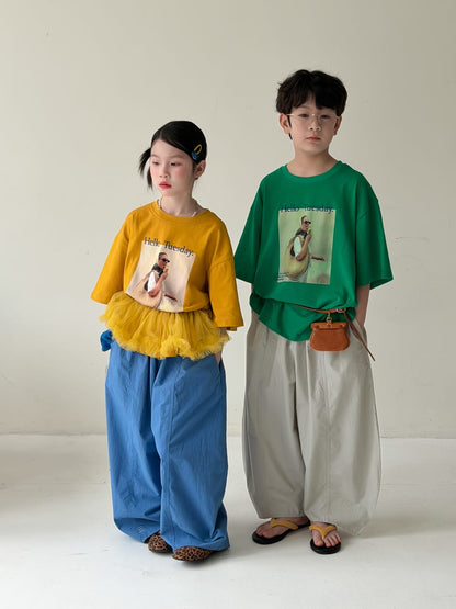 Casual Wide-Leg Pants バルーン ロングパンツ【mh0013130】 KUMAI.KIDS ロングパンツ・スウェットパンツ
